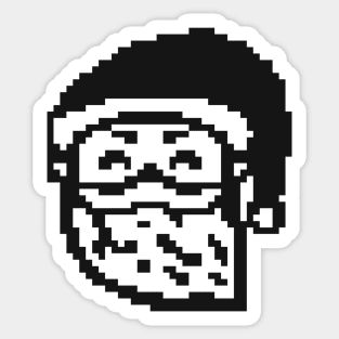 Santa face Christmas pixel art Sticker